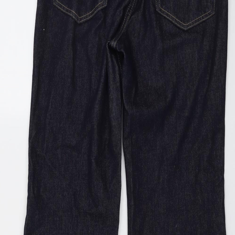 Marks and Spencer Womens Blue Cotton Flared Jeans Size 10 L30 in Regular Button