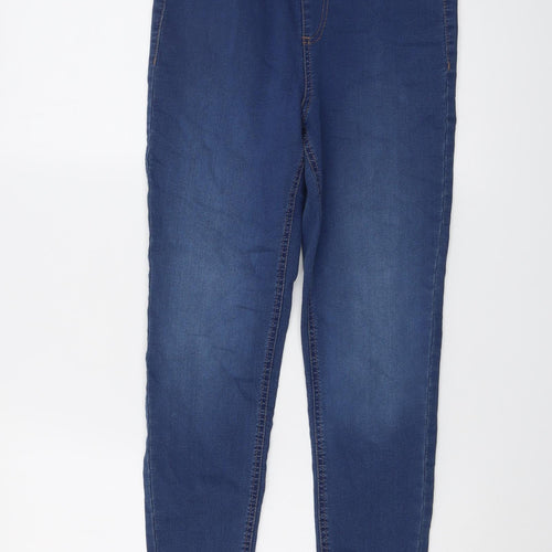 Marks and Spencer Womens Blue Cotton Jegging Jeans Size 8 L26 in Regular