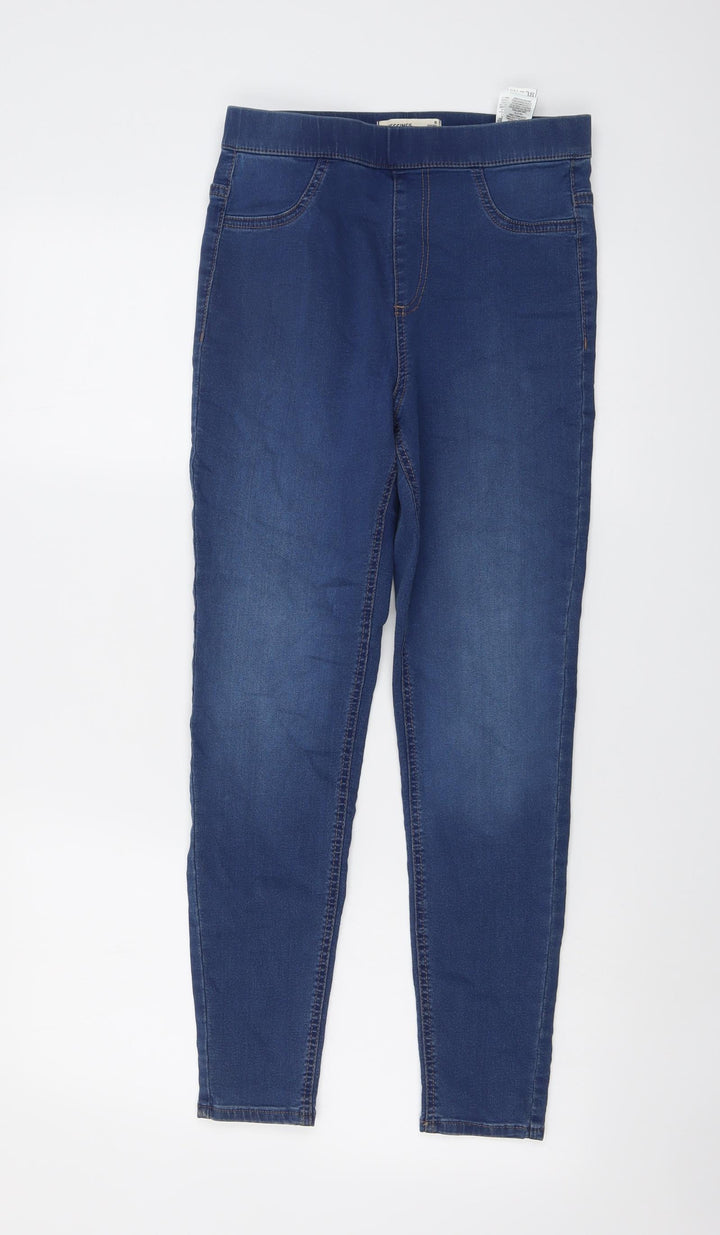 Marks and Spencer Womens Blue Cotton Jegging Jeans Size 8 L26 in Regular