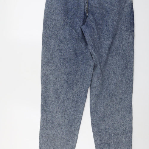 River Island Womens Blue Cotton Mom Jeans Size 6 L30 in Regular Button