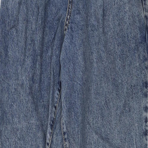 River Island Womens Blue Cotton Mom Jeans Size 6 L30 in Regular Button