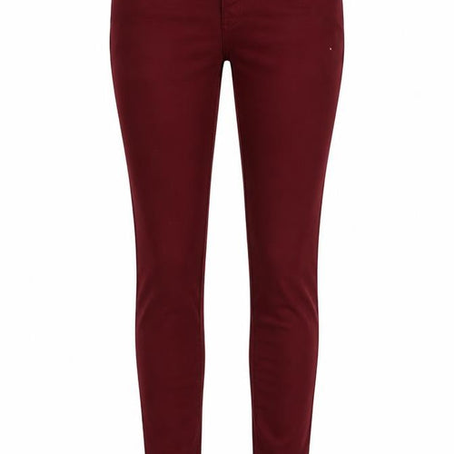 Zara Womens Red Cotton Skinny Jeans Size 4 L28 in Regular Button