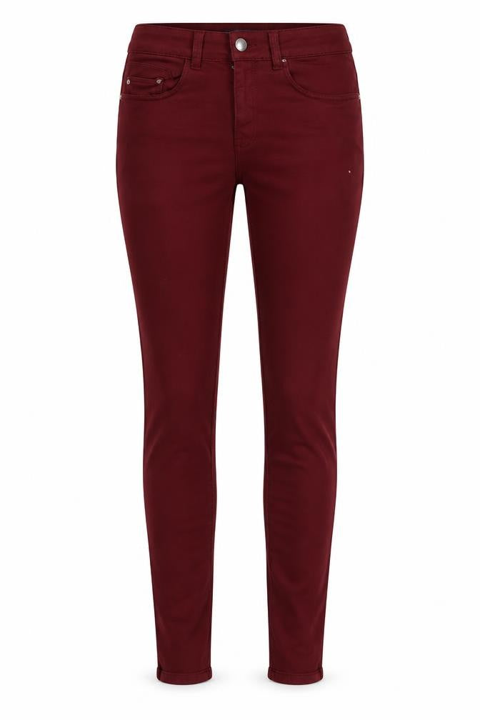 Zara Womens Red Cotton Skinny Jeans Size 4 L28 in Regular Button