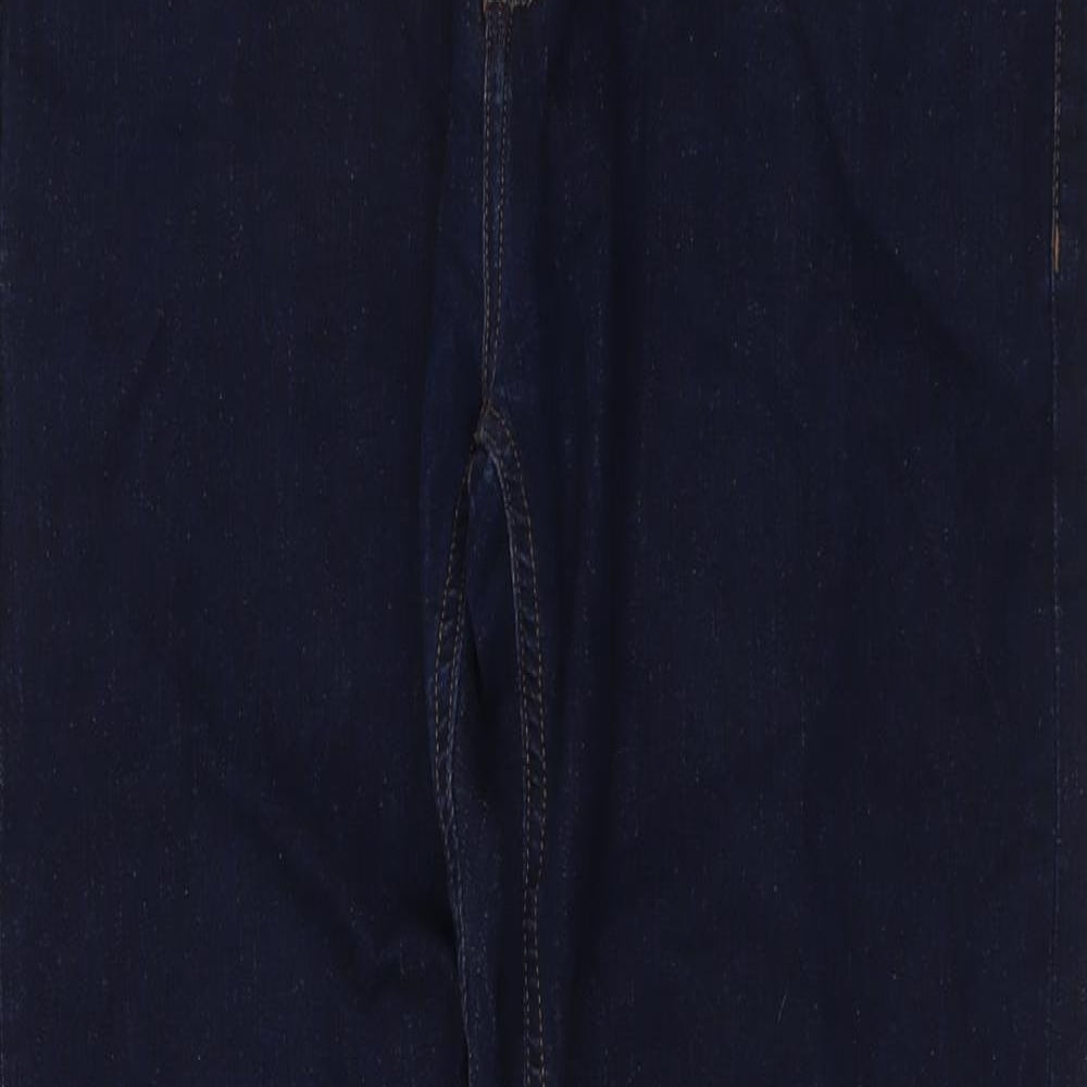 NEXT Womens Blue Cotton Straight Jeans Size 34 in L30 in Regular Button
