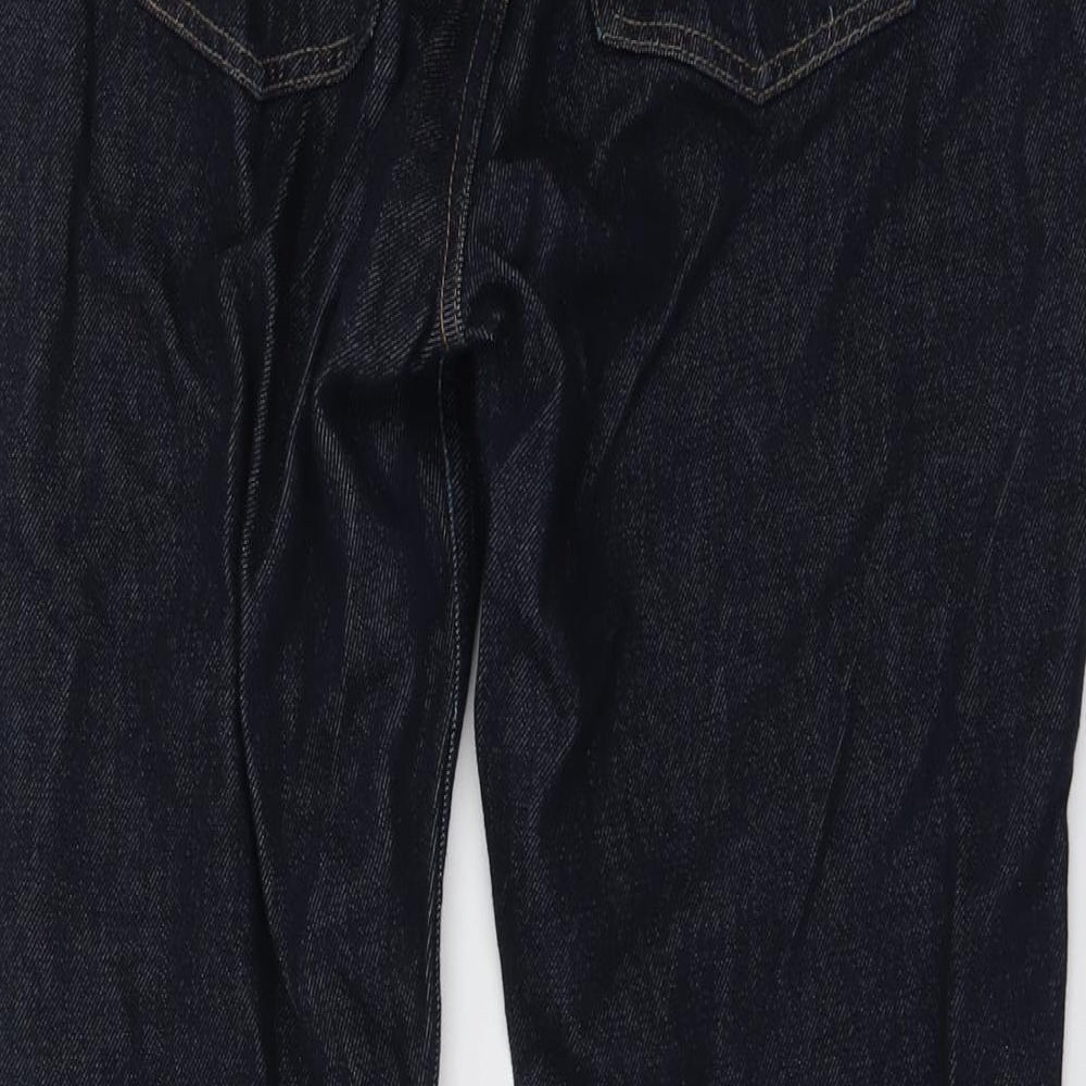 Massimo Dutti Womens Blue Cotton Skinny Jeans Size 14 L29 in Regular Button
