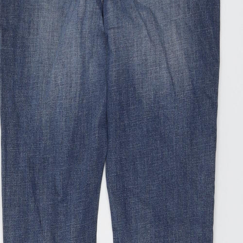 NEXT Womens Blue Cotton Skinny Jeans Size 12 L29 in Regular Button