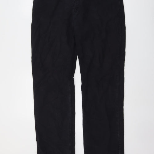 Blue Harbour Womens Blue Cotton Straight Jeans Size 34 in L31 in Regular Button