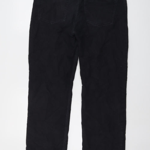 Blue Harbour Womens Blue Cotton Straight Jeans Size 34 in L31 in Regular Button