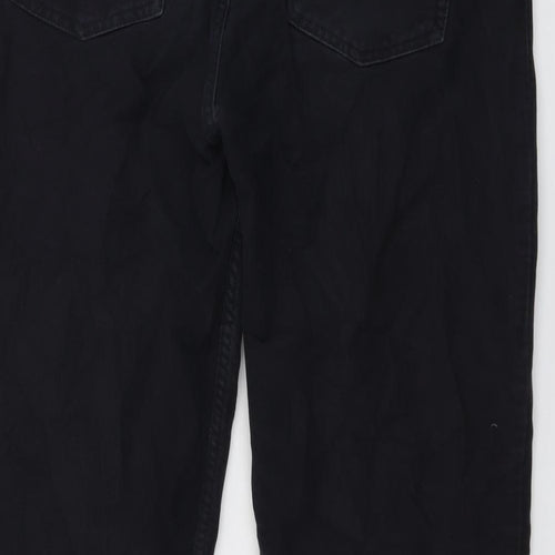 Blue Harbour Womens Blue Cotton Straight Jeans Size 34 in L31 in Regular Button