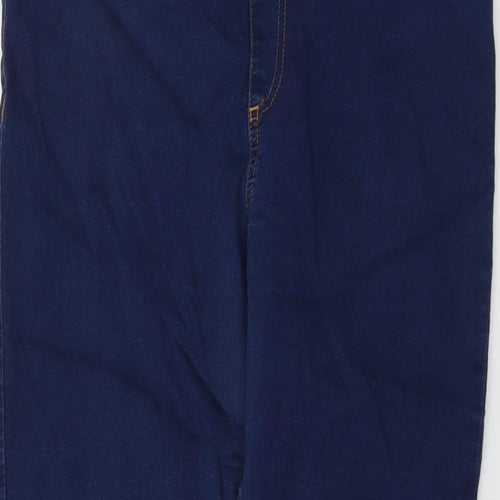 Marks and Spencer Womens Blue Cotton Jegging Jeans Size 16 L26 in Regular