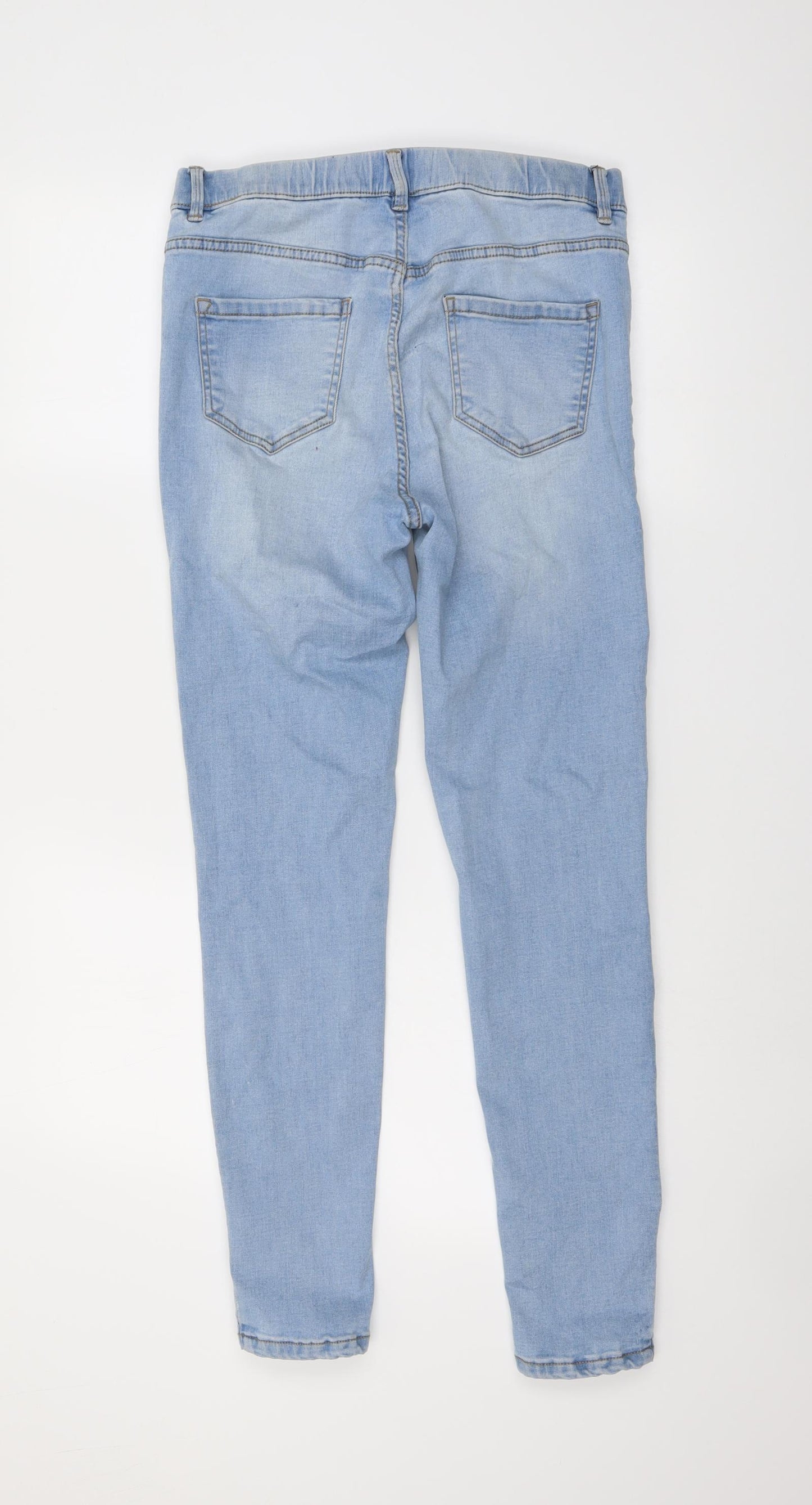 New Look Womens Blue Cotton Jegging Jeans Size 12 L28 in Regular