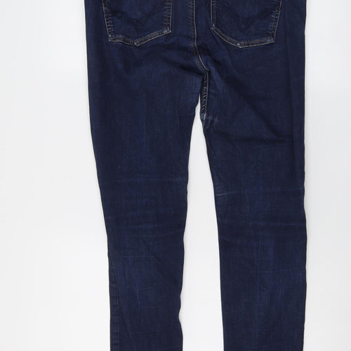 Oasis Womens Blue Cotton Skinny Jeans Size 14 L29 in Regular Button