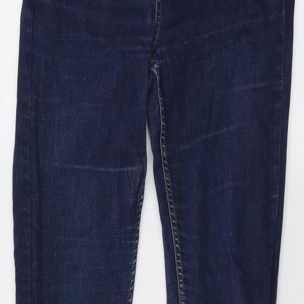 Oasis Womens Blue Cotton Skinny Jeans Size 14 L29 in Regular Button