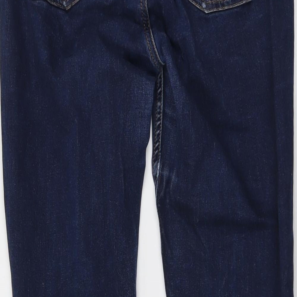 Oasis Womens Blue Cotton Skinny Jeans Size 14 L29 in Regular Button