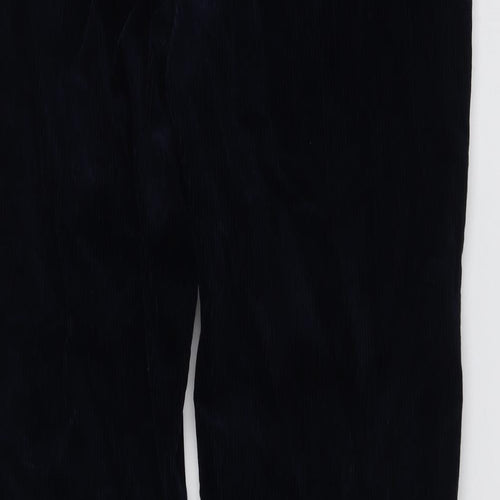 Marks and Spencer Mens Blue Cotton Trousers Size 40 in L31 in Regular Button
