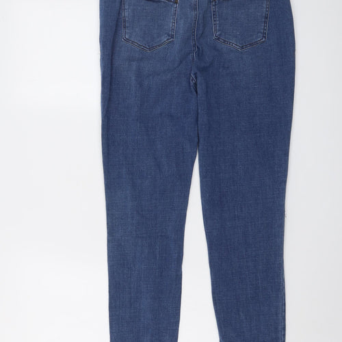 Simply Be Womens Blue Cotton Skinny Jeans Size 16 L28 in Regular Button