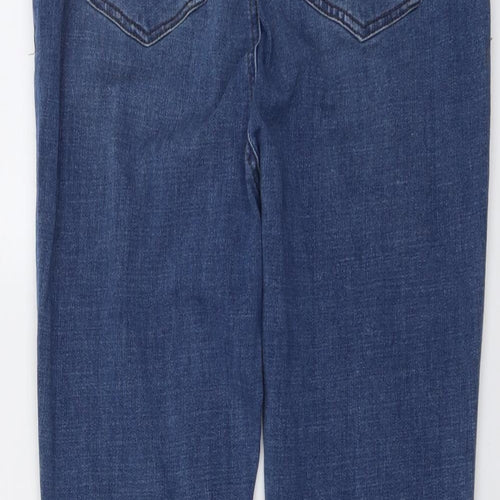 Simply Be Womens Blue Cotton Skinny Jeans Size 16 L28 in Regular Button