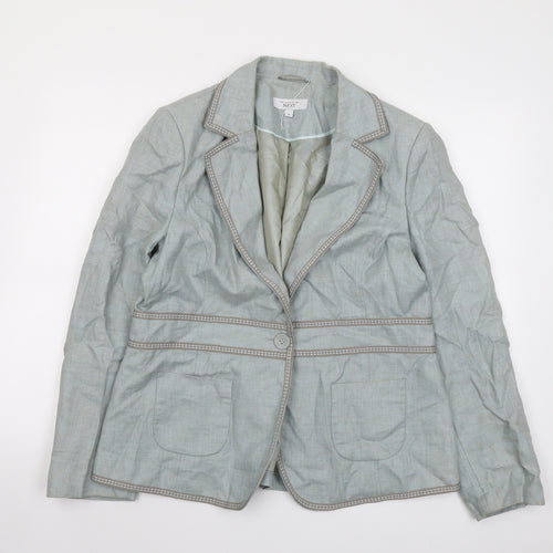 NEXT Womens Green Jacket Blazer Size 10 Button