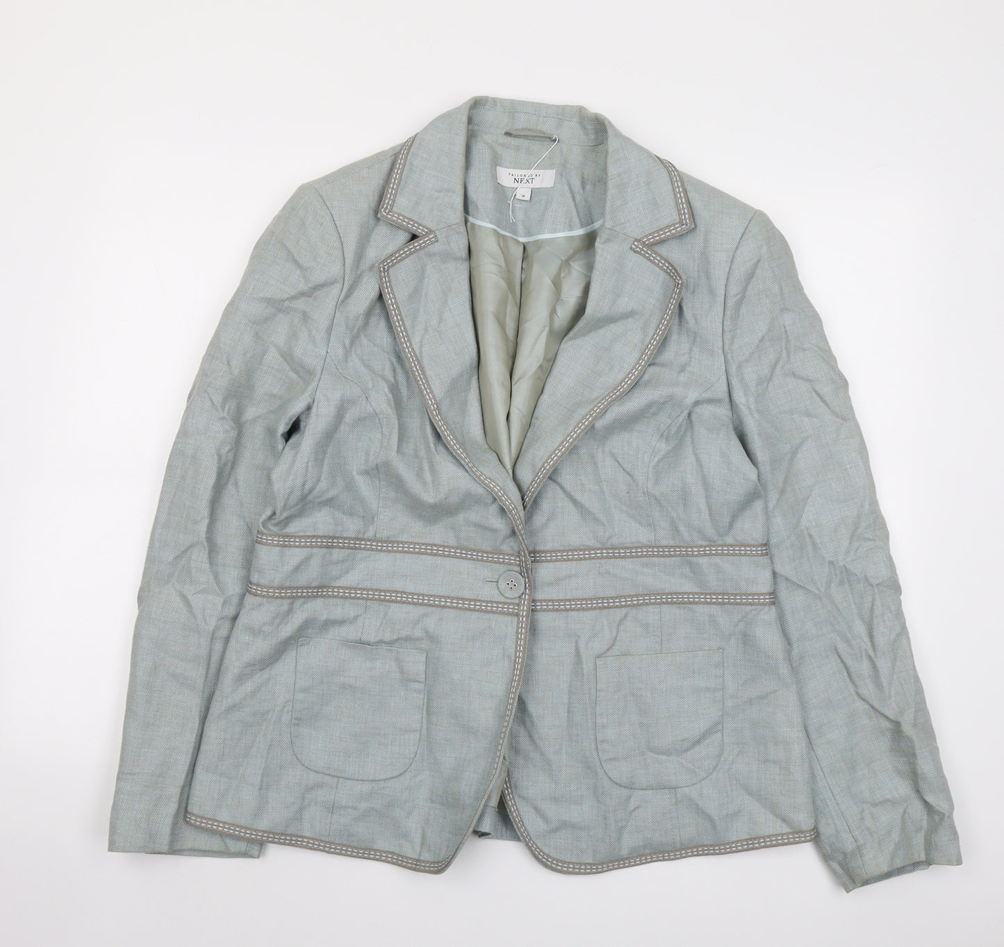 NEXT Womens Green Jacket Blazer Size 10 Button