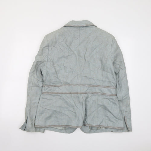 NEXT Womens Green Jacket Blazer Size 10 Button
