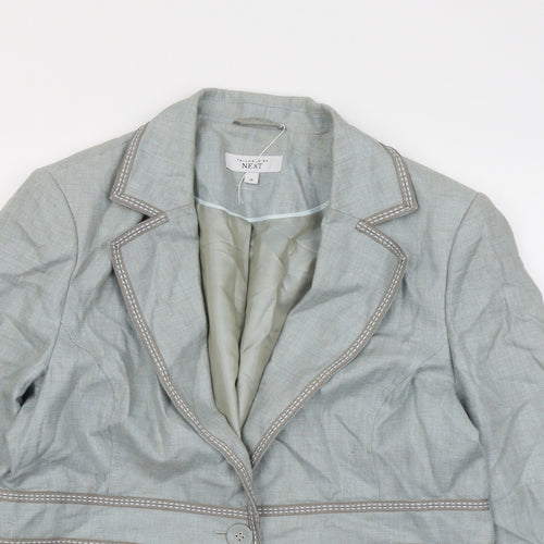 NEXT Womens Green Jacket Blazer Size 10 Button