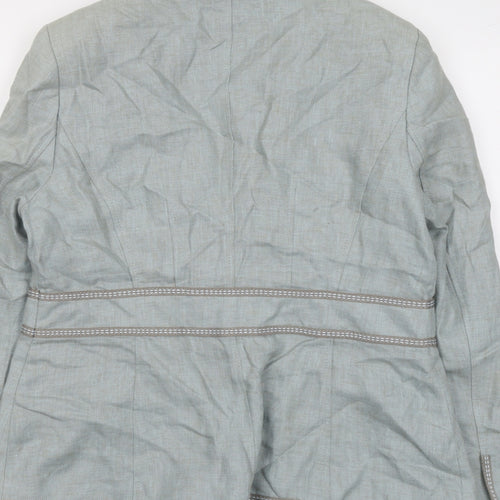 NEXT Womens Green Jacket Blazer Size 10 Button