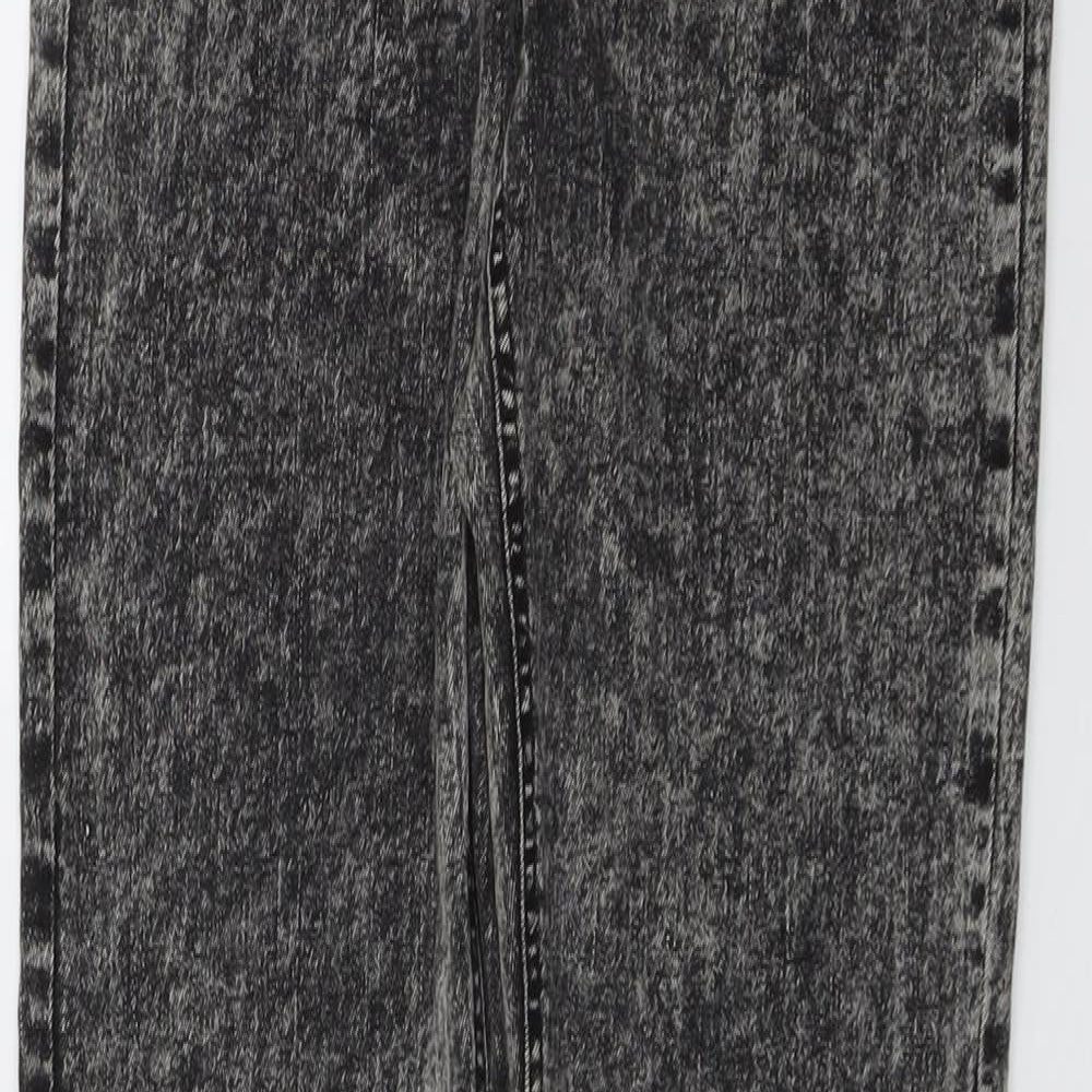 H&M Girls Grey Cotton Skinny Jeans Size 14 Years Regular Button