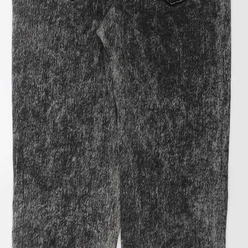 H&M Girls Grey Cotton Skinny Jeans Size 14 Years Regular Button