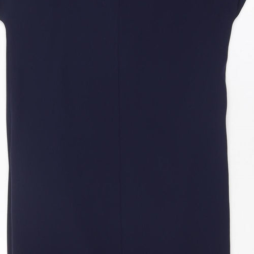 Finery Womens Blue Polyester Sheath Size 6 V-Neck Tie