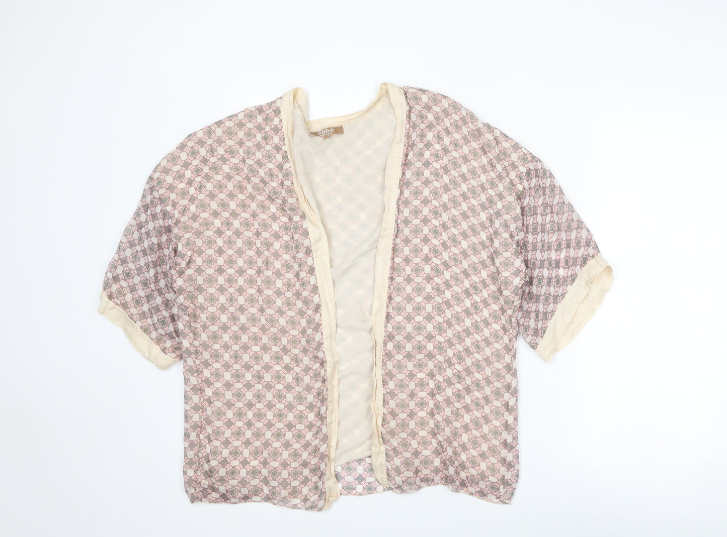 Carla Conti Womens Multicoloured Geometric Viscose Kimono Blouse Size S V-Neck