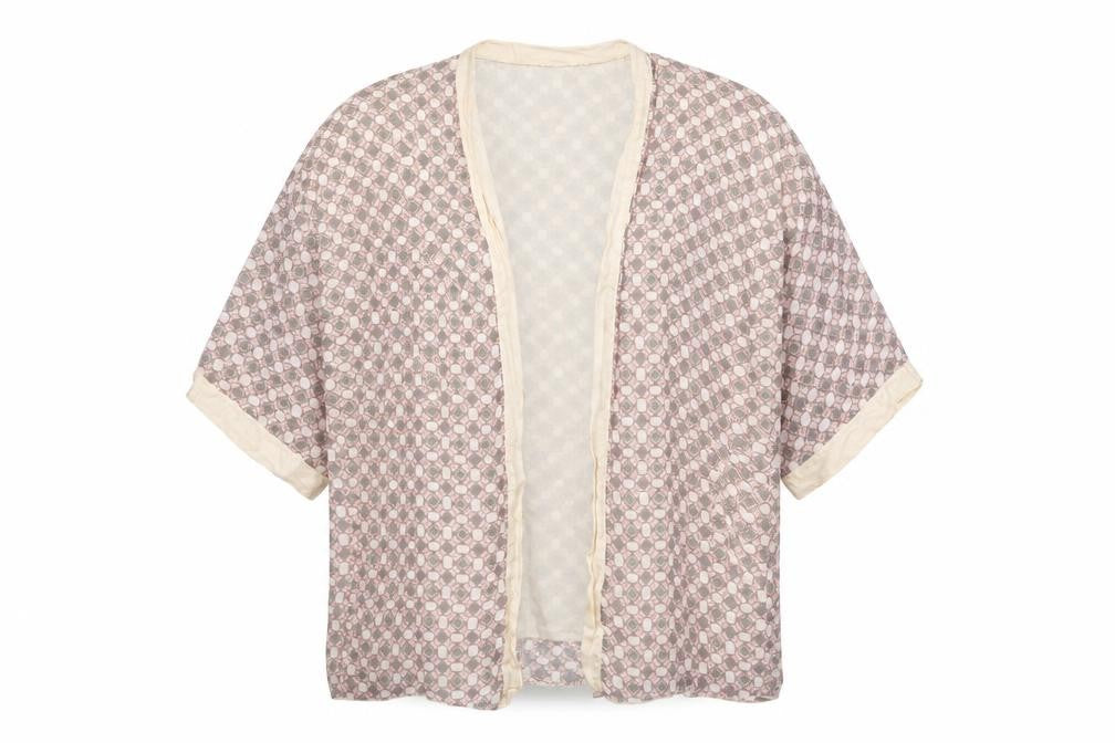 Carla Conti Womens Multicoloured Geometric Viscose Kimono Blouse Size S V-Neck