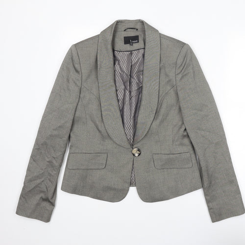 NEXT Womens Grey Jacket Blazer Size 14 Button