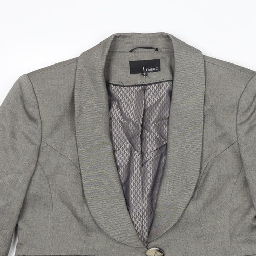 NEXT Womens Grey Jacket Blazer Size 14 Button