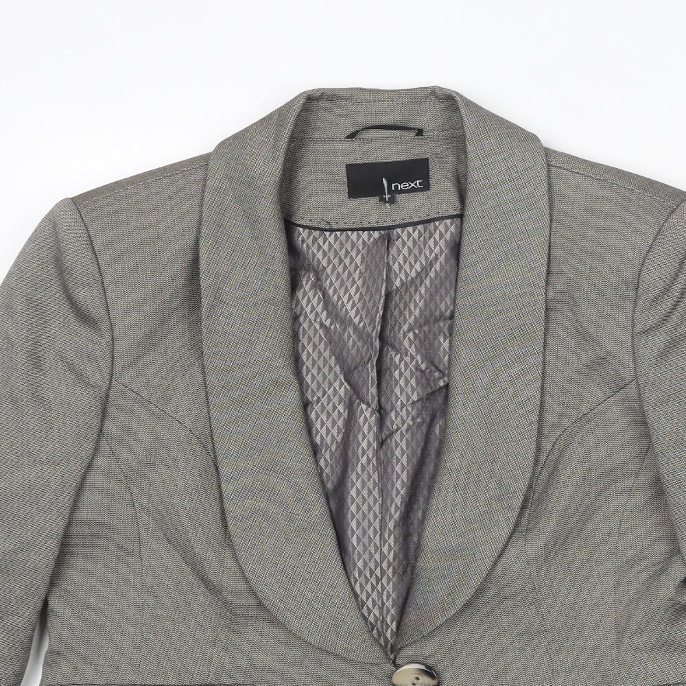 NEXT Womens Grey Jacket Blazer Size 14 Button