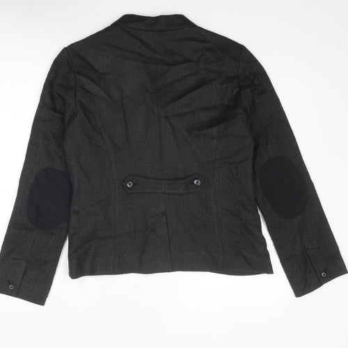 Gap Womens Grey Herringbone Acrylic Jacket Suit Jacket Size 10