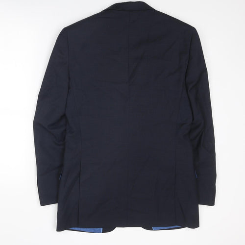 Marks and Spencer Mens Blue Wool Jacket Suit Jacket Size 38 Regular
