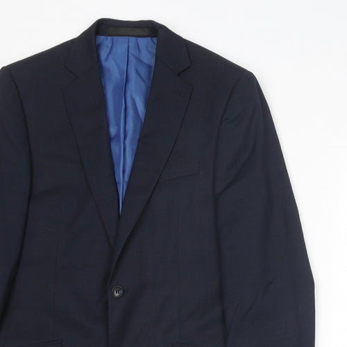 Marks and Spencer Mens Blue Wool Jacket Suit Jacket Size 38 Regular