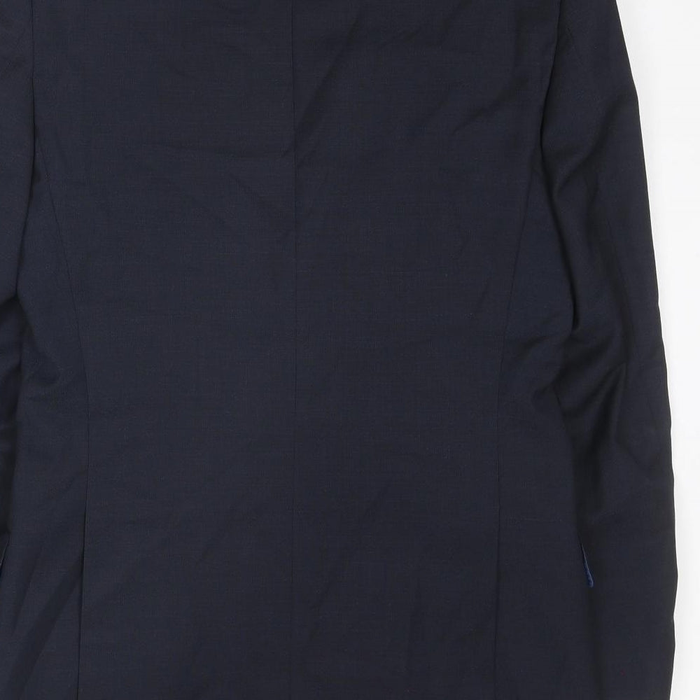 Marks and Spencer Mens Blue Wool Jacket Suit Jacket Size 38 Regular