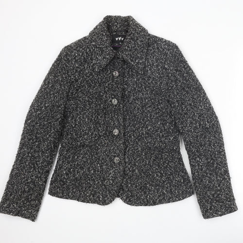 Per Una Womens Grey Jacket Blazer Size 10 Button