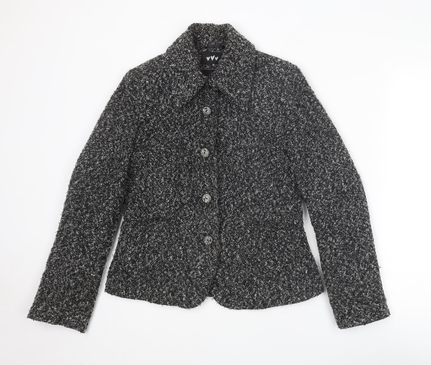 Per Una Womens Grey Jacket Blazer Size 10 Button