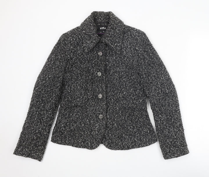 Per Una Womens Grey Jacket Blazer Size 10 Button