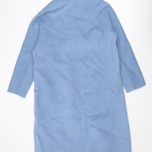 Jaeger Womens Blue Overcoat Coat Size 12 Button