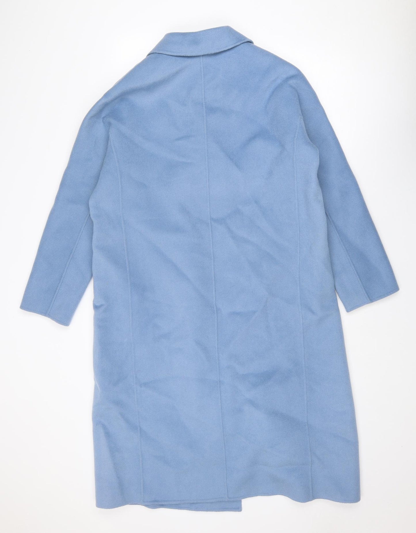 Jaeger Womens Blue Overcoat Coat Size 12 Button