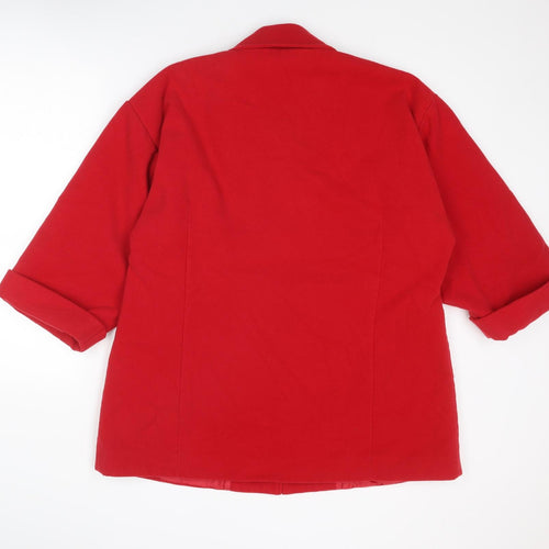 Agenda Womens Red Jacket Size 20 Button
