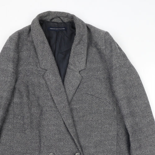 French Connection Womens Blue Overcoat Coat Size 12 Button