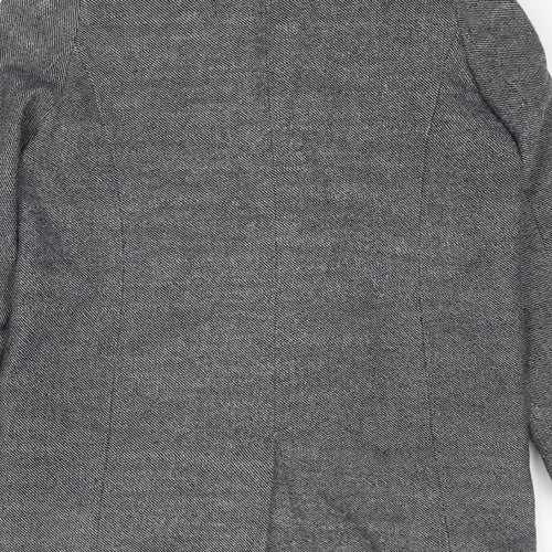 French Connection Womens Blue Overcoat Coat Size 12 Button