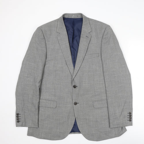 Marks and Spencer Mens Grey Polyester Jacket Suit Jacket Size 42 Regular