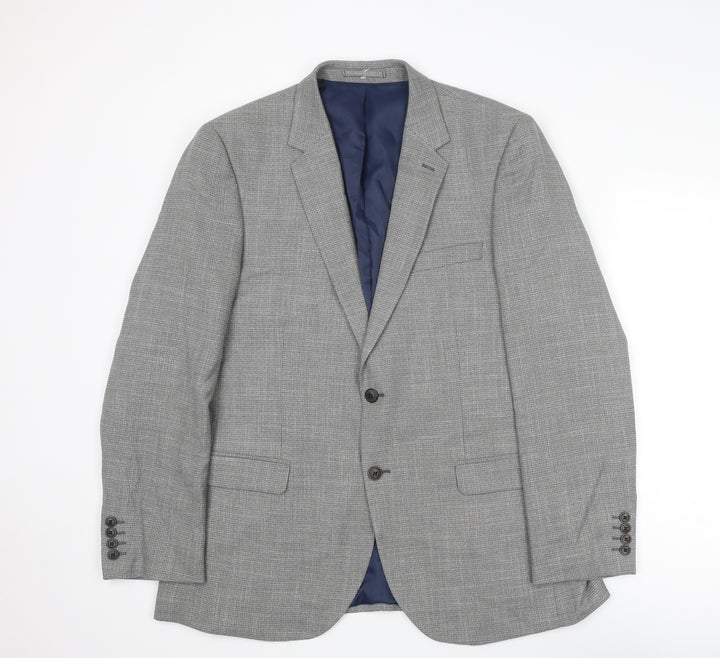 Marks and Spencer Mens Grey Polyester Jacket Suit Jacket Size 42 Regular