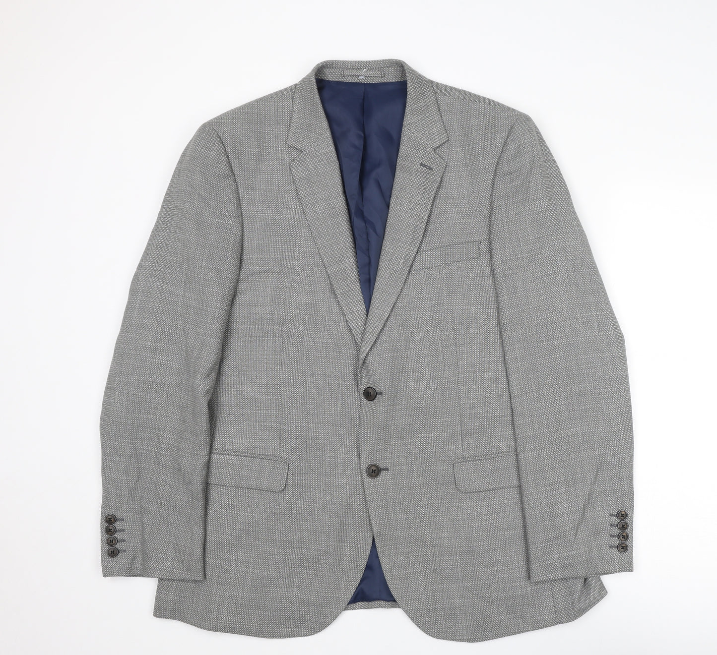 Marks and Spencer Mens Grey Polyester Jacket Suit Jacket Size 42 Regular