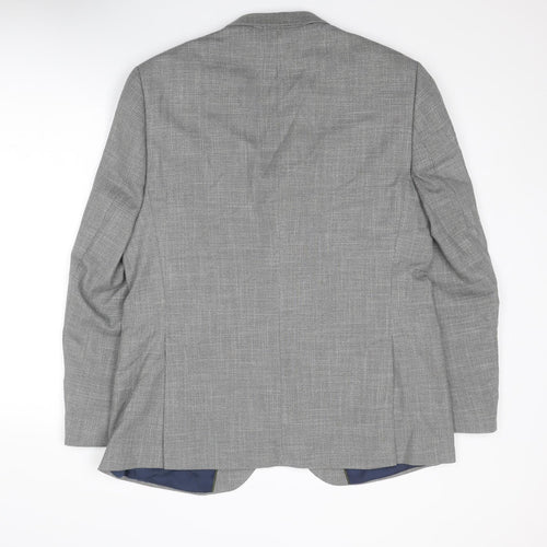 Marks and Spencer Mens Grey Polyester Jacket Suit Jacket Size 42 Regular